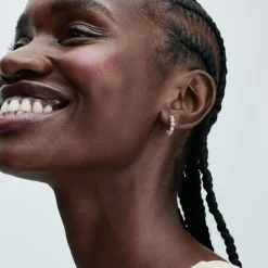 Pandora Créoles Ouvertes Perles de Culture | Femme Boucles D'Oreilles