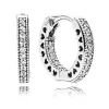 Pandora Créoles Signature Cœur Pavé | Femme Boucles D'Oreilles