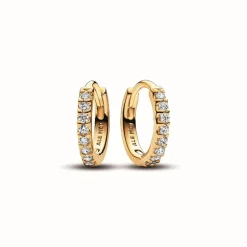 Pandora Créoles Timeless - Enveloppantes Scintillantes Doré | Femme Boucles D'Oreilles
