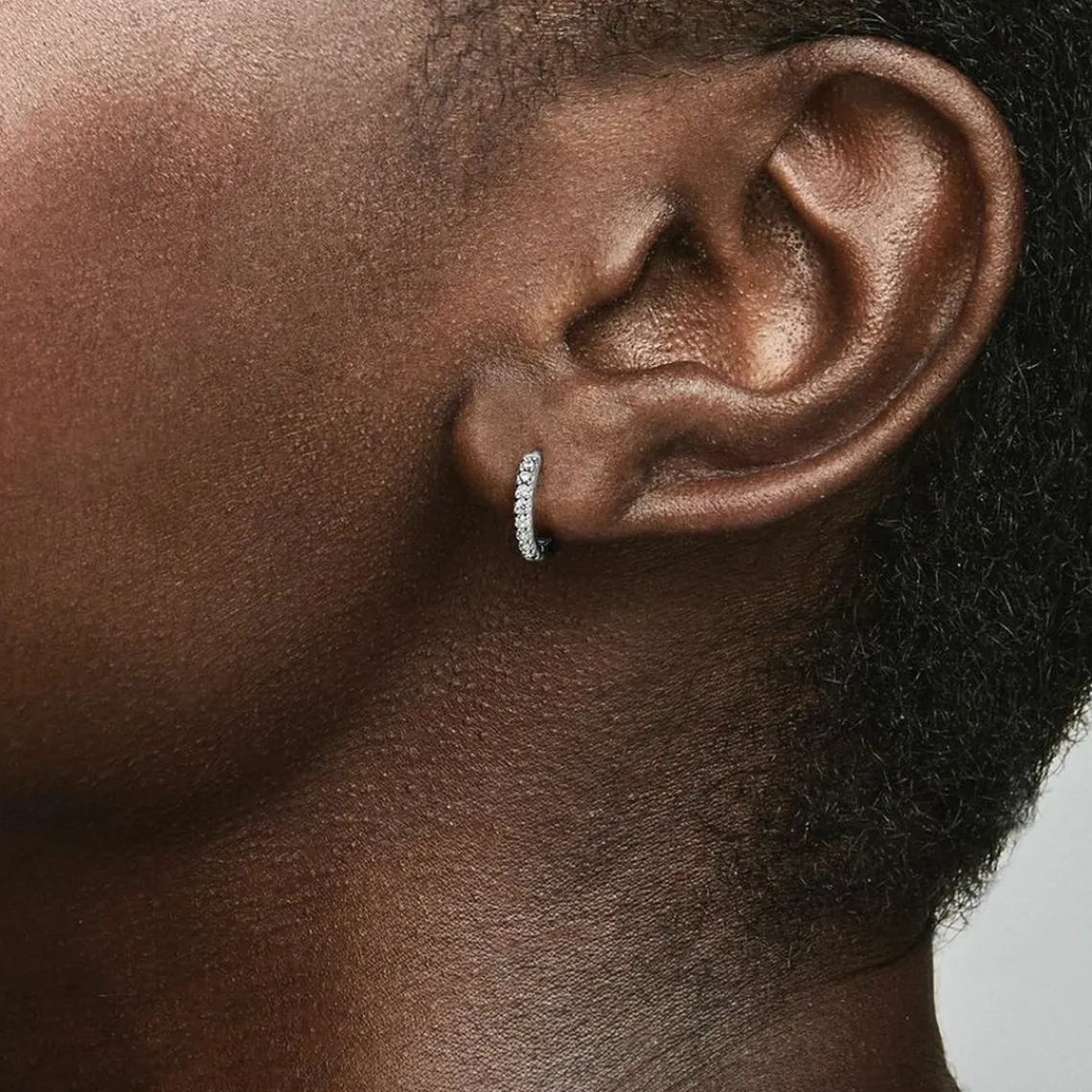 Pandora Créoles Timeless - Enveloppantes Scintillantes en Argent 925/1000 | Femme Boucles D'Oreilles