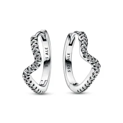 Pandora Créoles - Vague Scintillante | Femme Boucles D'Oreilles