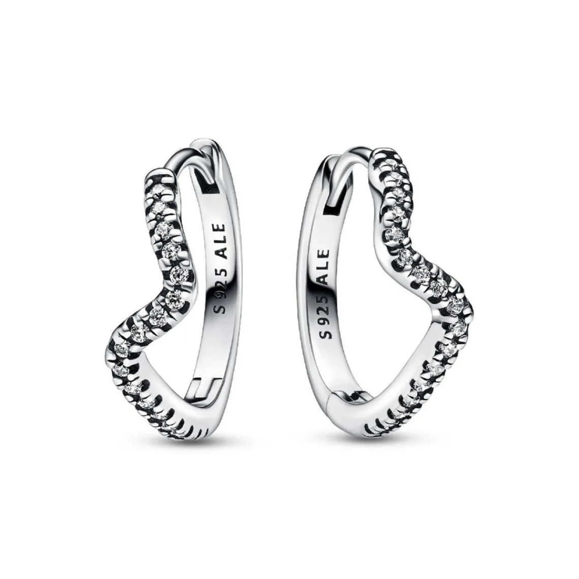 Pandora Créoles - Vague Scintillante | Femme Boucles D'Oreilles