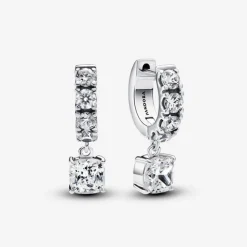 Pandora Créoles Pendentif Pavé | Femme Boucles D'Oreilles