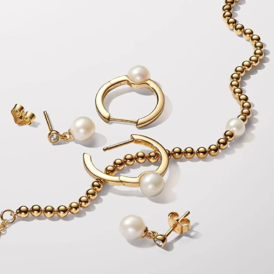 Pandora Créoles Perle de Culture | Femme Boucles D'Oreilles