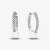 Pandora Créoles Perle de Culture et Pavé | Femme Boucles D'Oreilles