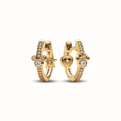 Pandora Créoles Scintillantes Disney Mickey et Minnie | Femme Boucles D'Oreilles