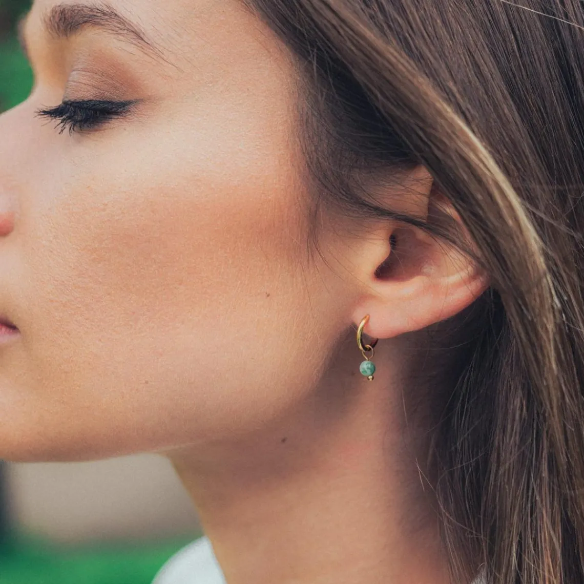 Sloya Créoles Serena Agate Arbre | Femme Boucles D'Oreilles