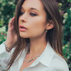 Sloya Créoles Serena Agate Arbre | Femme Boucles D'Oreilles