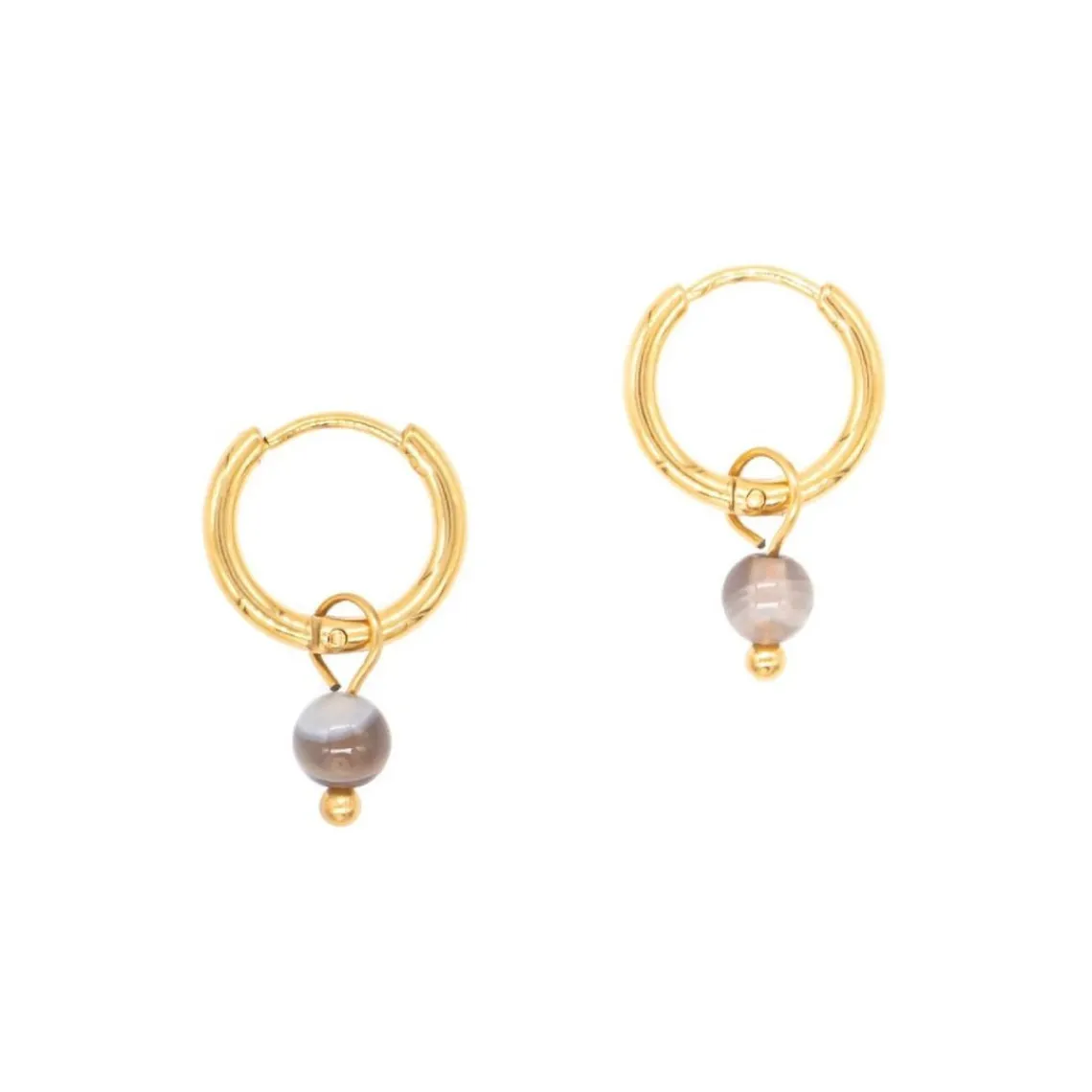 Sloya Créoles Serena Agate Botswana | Femme Boucles D'Oreilles