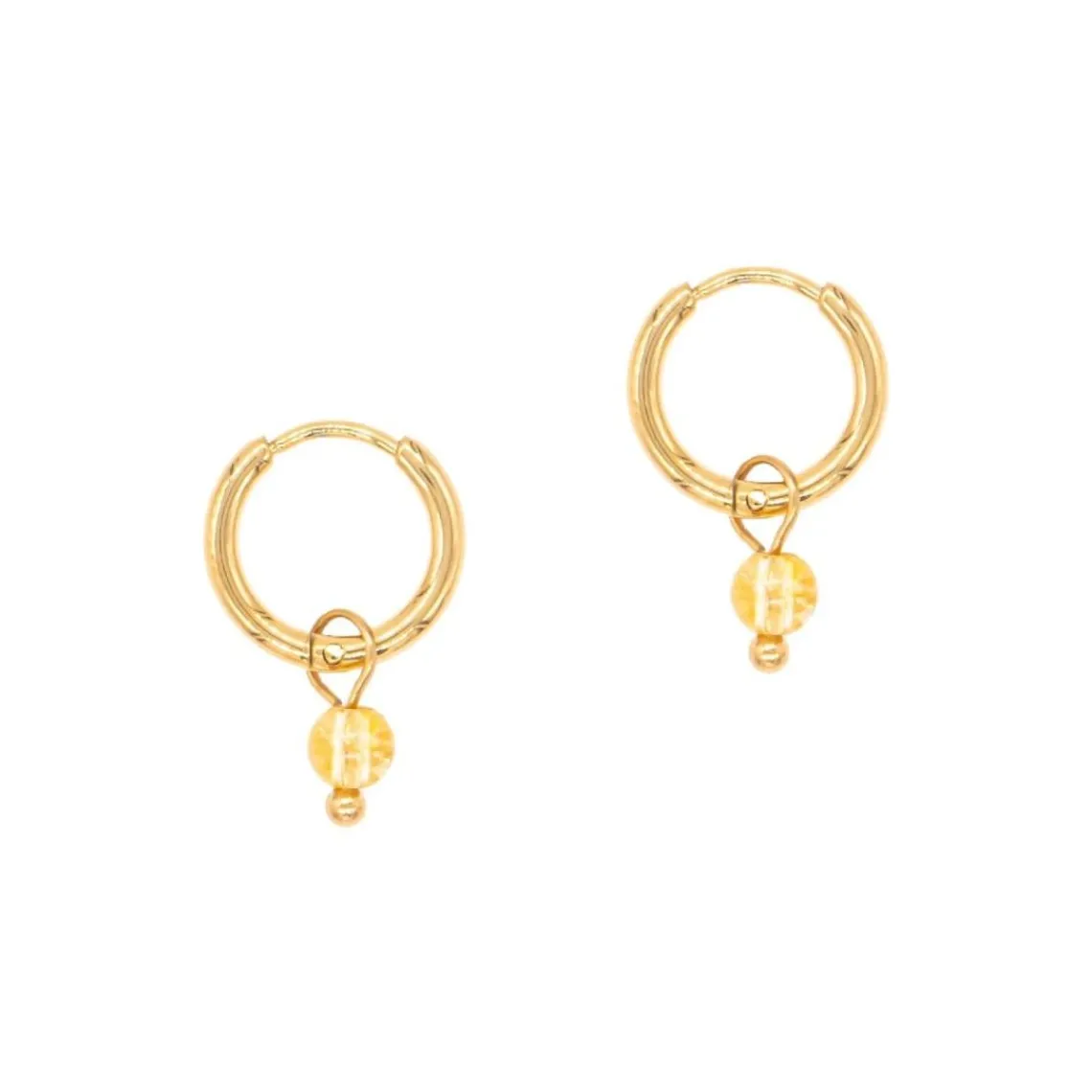 Sloya Créoles Serena Citrine | Femme Boucles D'Oreilles