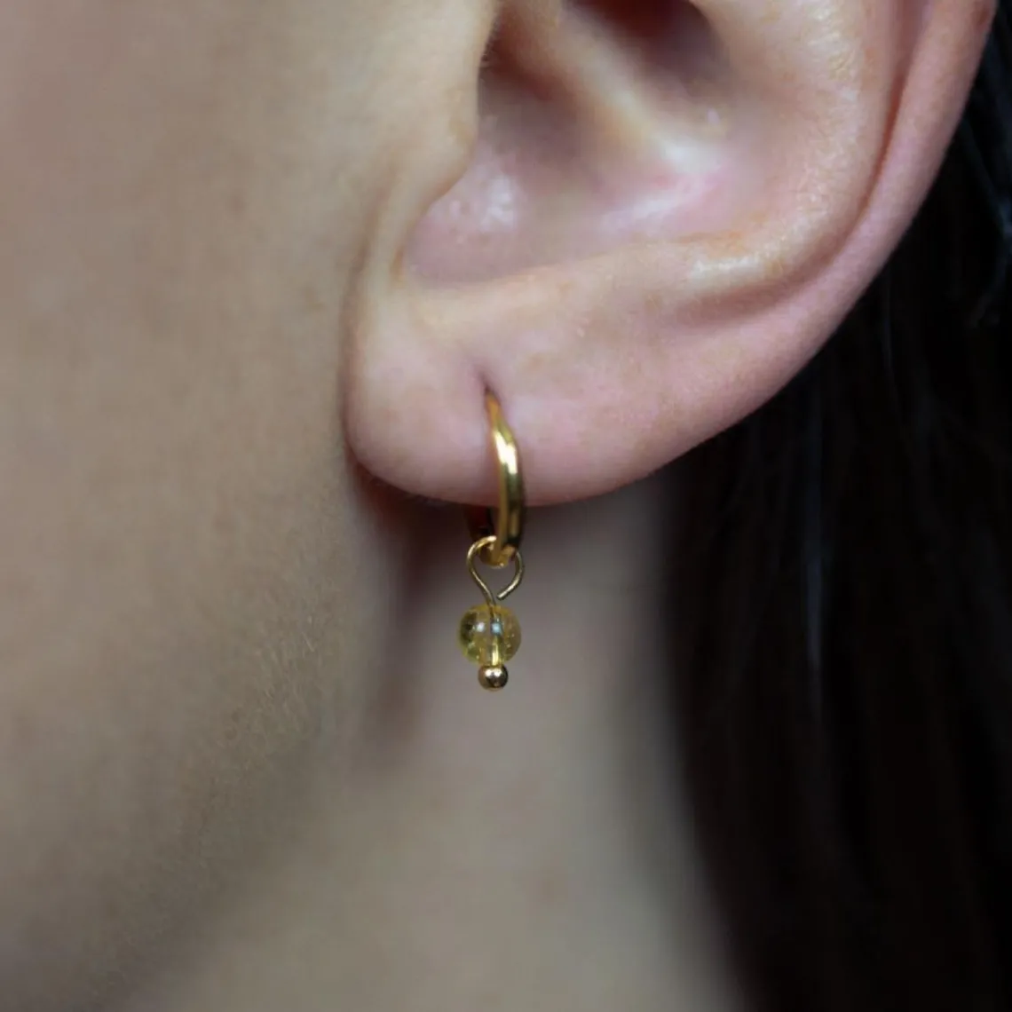 Sloya Créoles Serena Citrine | Femme Boucles D'Oreilles