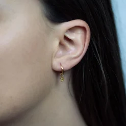 Sloya Créoles Serena Citrine | Femme Boucles D'Oreilles