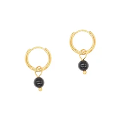 Sloya Créoles Serena Obsidienne | Femme Boucles D'Oreilles