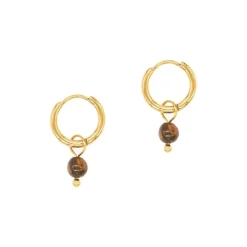Sloya Créoles Serena Oeil de Tigre | Femme Boucles D'Oreilles