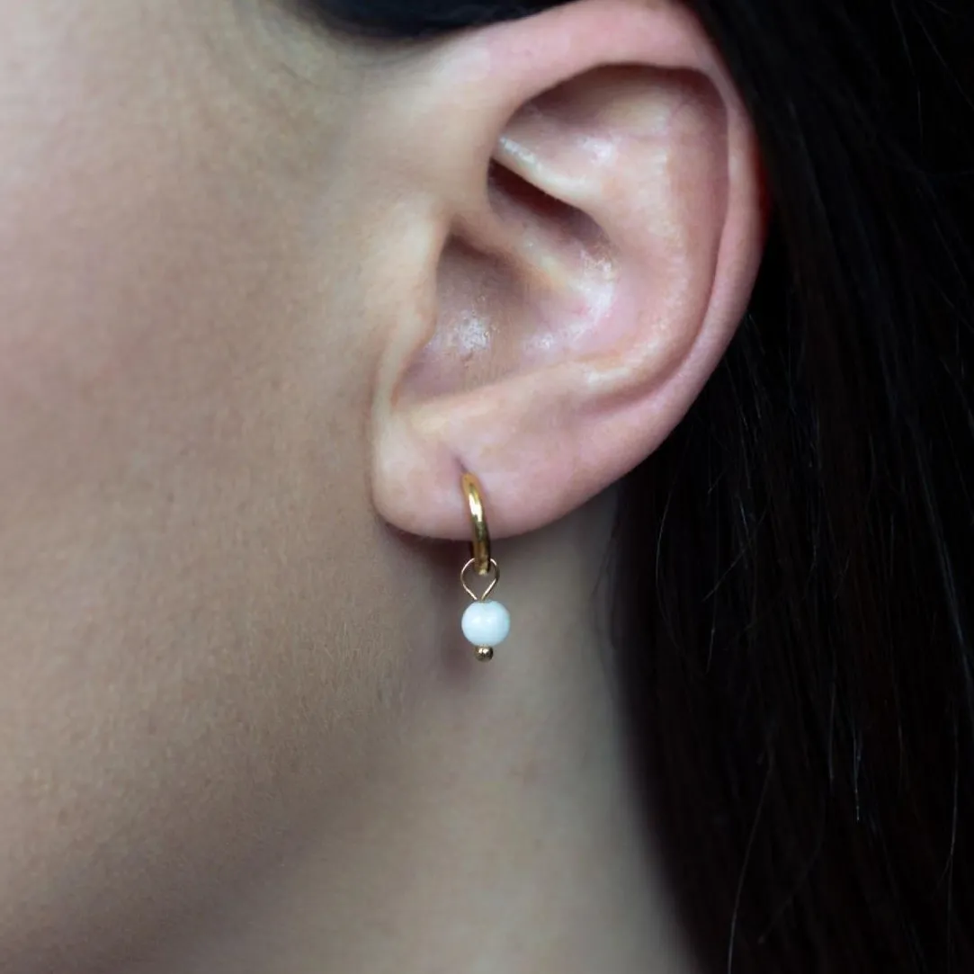 Sloya Créoles Serena Pierres de Lune | Femme Boucles D'Oreilles