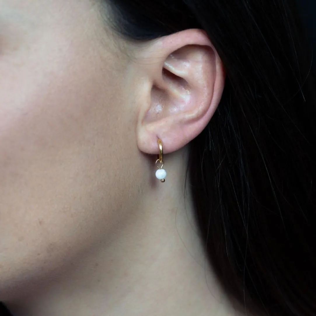 Sloya Créoles Serena Pierres de Lune | Femme Boucles D'Oreilles