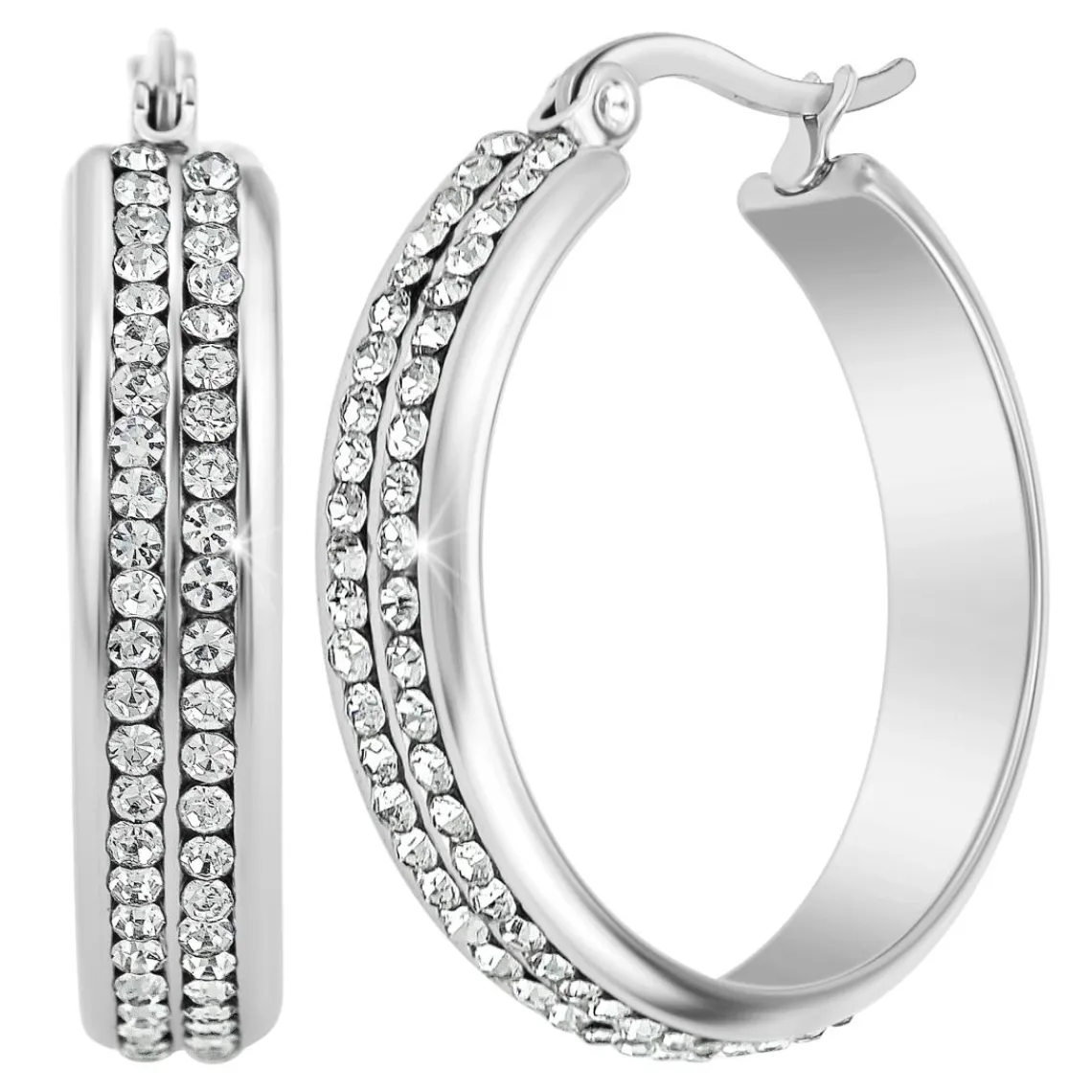 So Charm Bijoux Créoles So Charm - B4175-ARGENT - Boucles D'Oreilles Argentées | Femme Boucles D'Oreilles