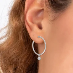 So Charm Bijoux Créoles So Charm - BD2261-ARGENT-DIAMANT - Boucles D'Oreilles Argentées | Femme Boucles D'Oreilles