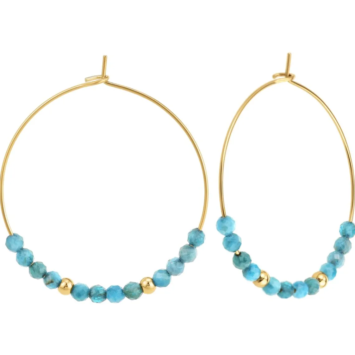 So Charm Bijoux Créoles So Charm - B4255-DORE-APATITE - Boucles D'Oreilles Dorées | Femme Boucles D'Oreilles