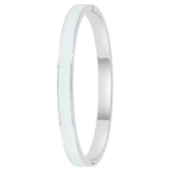 So Charm Bijoux Jonc Femme So Charm - B4339-ARGENT-BLANC - Bracelet Email Argenté | Femme Bracelet