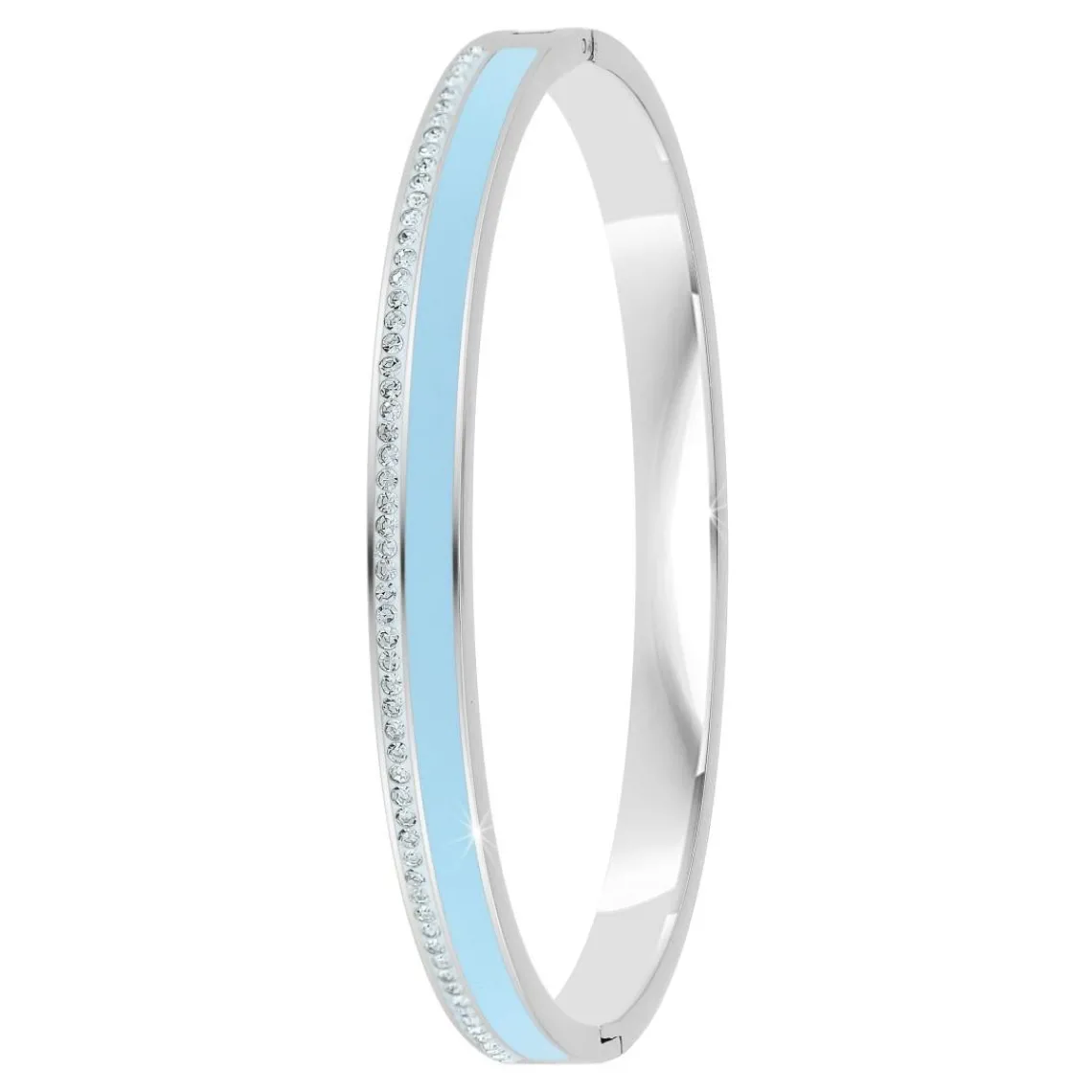So Charm Bijoux Jonc Femme So Charm - B4338-ARGENT-BLEUCLAIR - Bracelet Email Argenté | Femme Bracelet