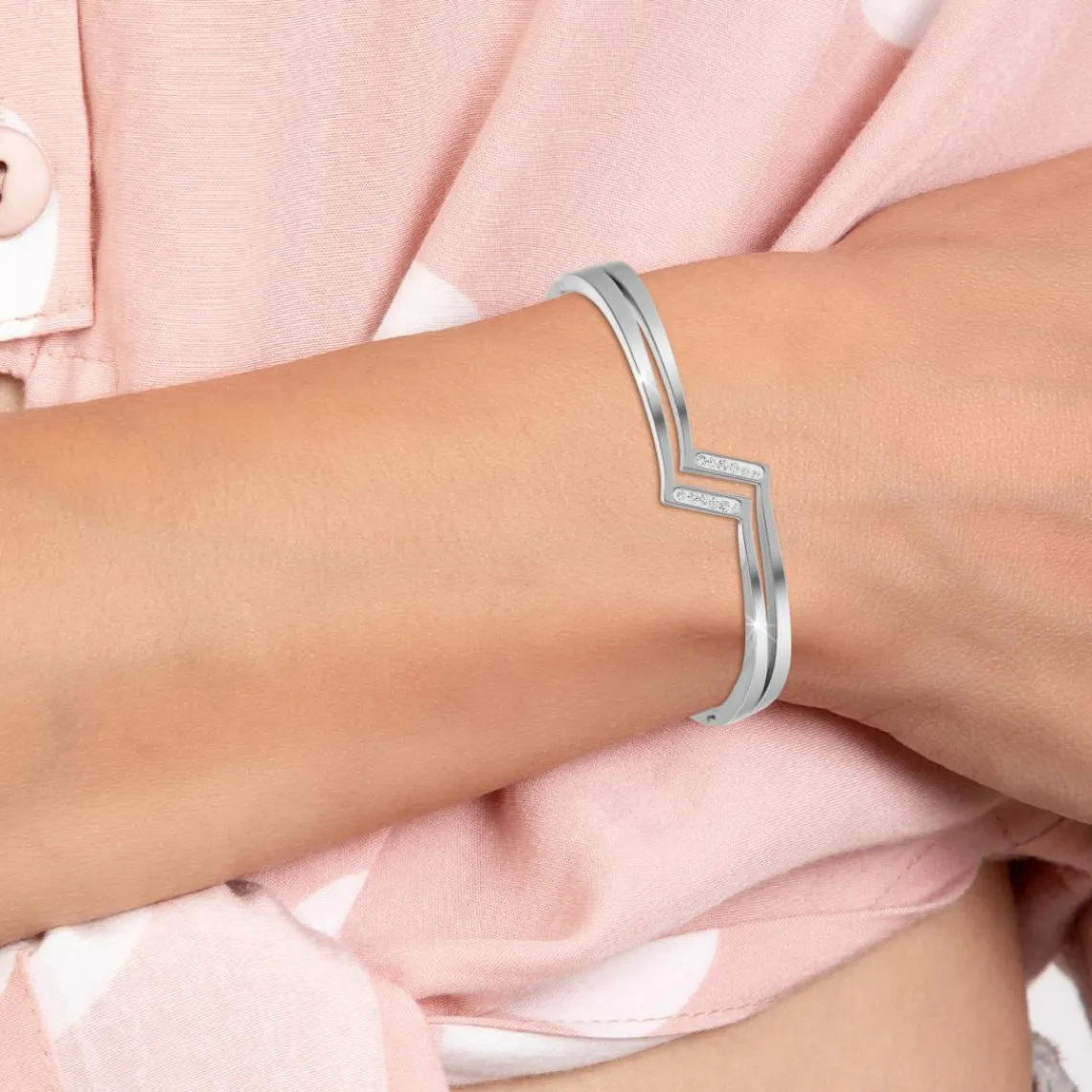 So Charm Bijoux Jonc Femme So Charm - B4122-ARGENT - Bracelet Mode Argenté | Femme Bracelet