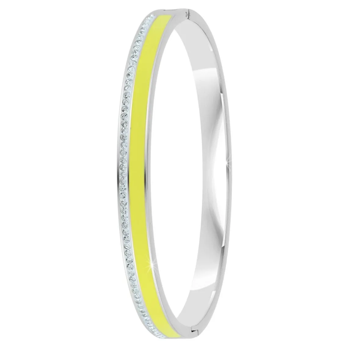 So Charm Bijoux Jonc Femme So Charm - B4338-ARGENT-JAUNE - Bracelet Email Argenté | Femme Bracelet