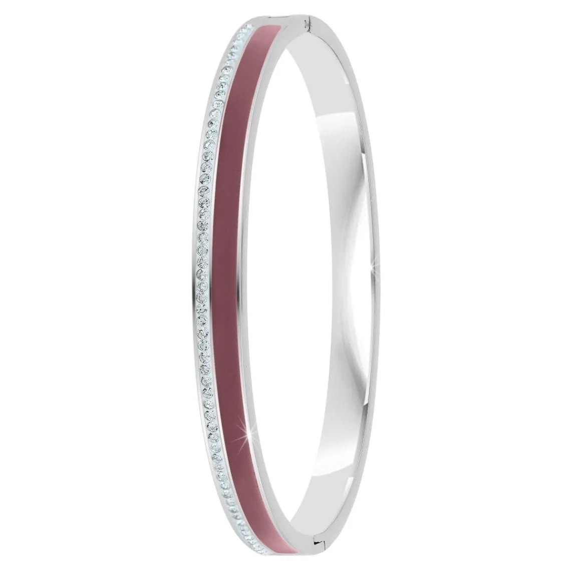 So Charm Bijoux Jonc Femme So Charm - B4338-ARGENT-MARRON - Bracelet Email Argenté | Femme Bracelet
