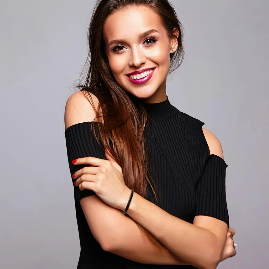 So Charm Bijoux Jonc Femme So Charm - B4339-ARGENT-NOIR - Bracelet Email Argenté | Femme Bracelet