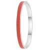 So Charm Bijoux Jonc Femme So Charm - B4339-ARGENT-ORANGE - Bracelet Email Argenté | Femme Bracelet