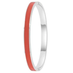 So Charm Bijoux Jonc Femme So Charm - B4339-ARGENT-ORANGE - Bracelet Email Argenté | Femme Bracelet