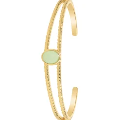 So Charm Bijoux Jonc Femme So Charm - B4237-AVENTURINE - Bracelet Mode Doré | Femme Bracelet