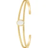 So Charm Bijoux Jonc Femme So Charm - B4237-BLANC - Bracelet Mode Doré | Femme Bracelet