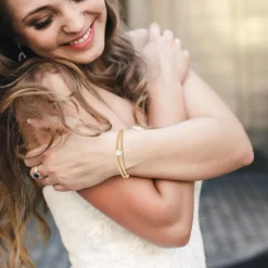 So Charm Bijoux Jonc Femme So Charm - B4237-BLANC - Bracelet Mode Doré | Femme Bracelet
