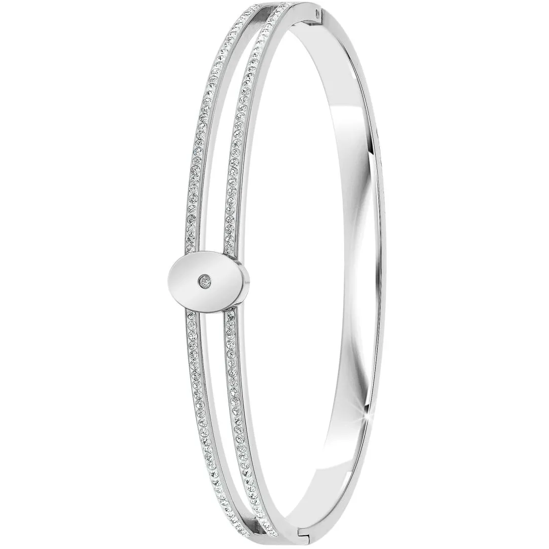 So Charm Bijoux Jonc Femme So Charm - BD2922-ARGENT-DIAMANT - Bracelet Mode Argenté | Femme Bracelet