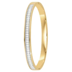 So Charm Bijoux Jonc Femme So Charm - B4337-DORE-BLANC - Bracelet Mode Doré | Femme Bracelet