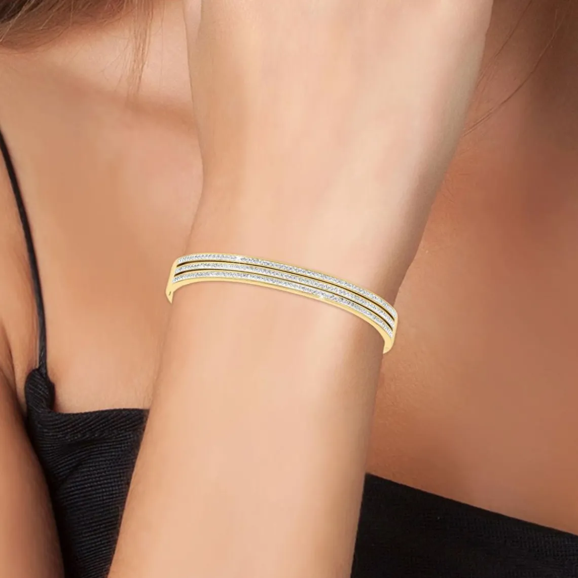 So Charm Bijoux Jonc Femme So Charm - B2822-DORE - Bracelet Mode Doré | Femme Bracelet
