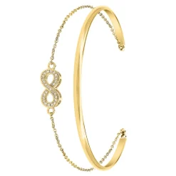 So Charm Bijoux Jonc Femme So Charm - B3238-DORE - Bracelet Infini Doré | Femme Bracelet