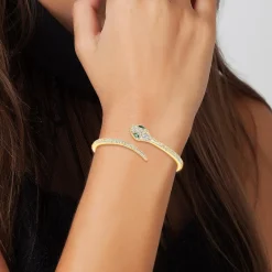 So Charm Bijoux Jonc Femme So Charm - B1886-DORE - Bracelet Serpent Doré | Femme Bracelet