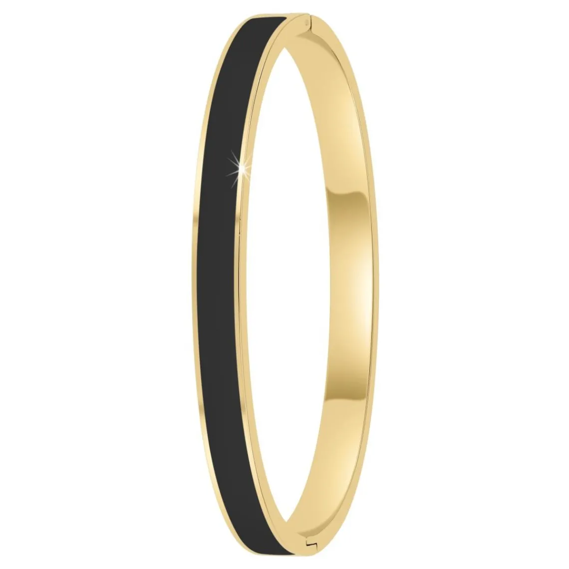 So Charm Bijoux Jonc Femme So Charm - B4339-DORE-NOIR - Bracelet Email Doré | Femme Bracelet