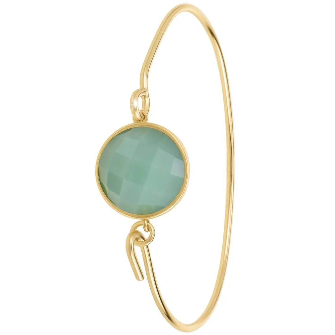 So Charm Bijoux Jonc Femme So Charm - B3308-DORE-VERT - Bracelet Mode Doré | Femme Bracelet