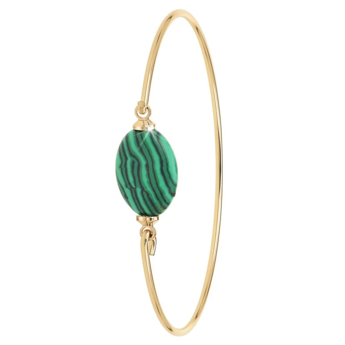 So Charm Bijoux Jonc Femme So Charm - B2492-MALACHITE - Bracelet Mode Doré | Femme Bracelet