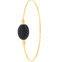 So Charm Bijoux Jonc Femme So Charm - B2492-NOIR - Bracelet Mode Doré | Femme Bracelet