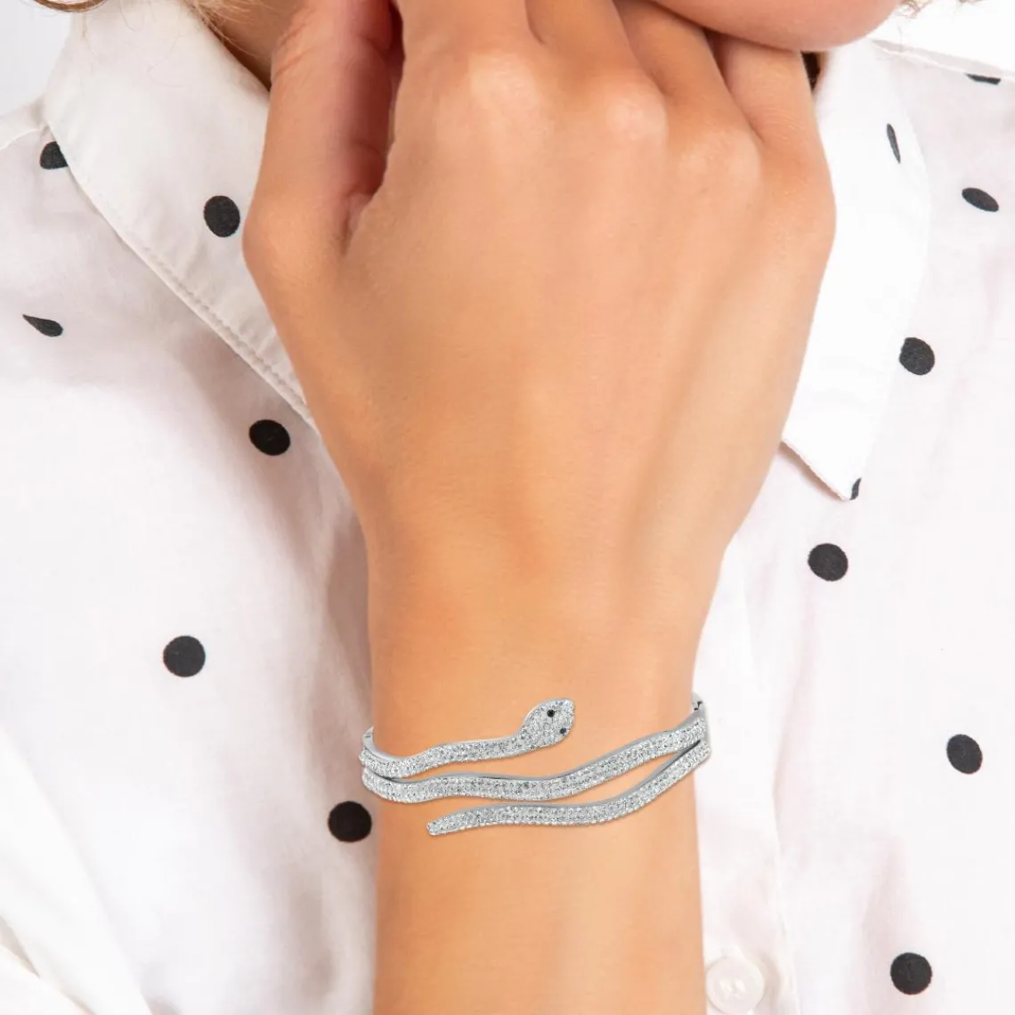 So Charm Bijoux Jonc femme So Charm - bracelet serpent argenté | Femme Bracelet