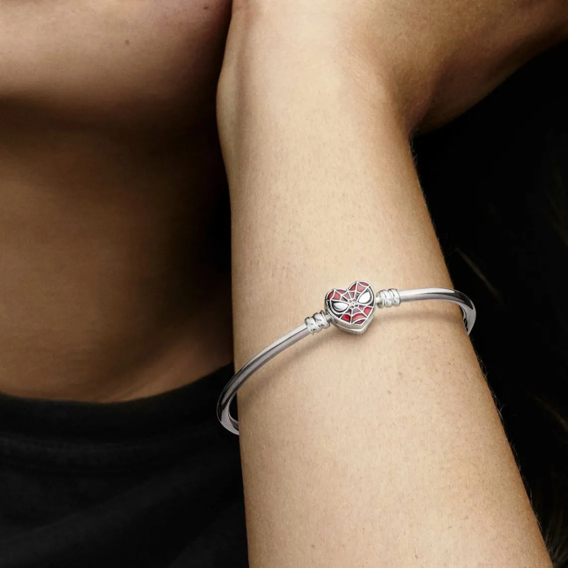 Pandora Jonc Marvel Fermoir Masque de Spider-Man - Moments | Femme Bracelet