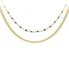 Angèle M Bijoux Lot de deux Colliers femme Angèle M B2304-DORE+B2394-NOIR | Femme Collier Et Pendentif