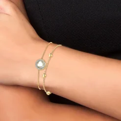 Angèle M Bijoux Lot de deux Bracelets Femme Angèle M B2125-BLANC+B2371-DORE | Femme Bracelet