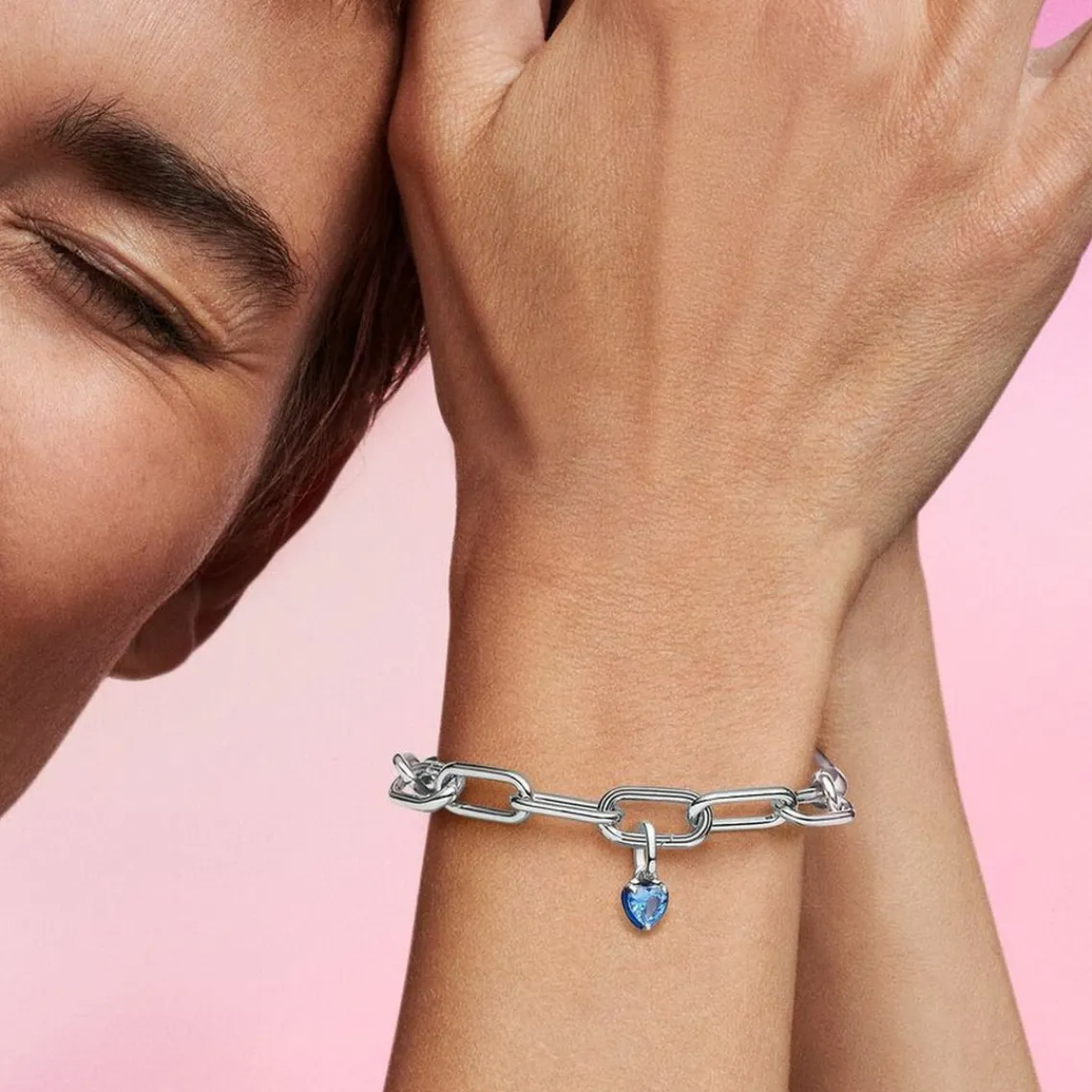 Pandora Mini Dangle Cœur Chakra Bleu ME | Femme Charms