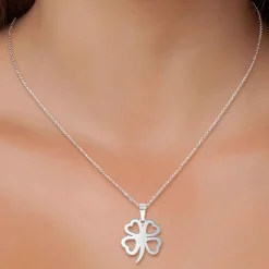 Angèle M Bijoux Parure Femme Angèle M B2149-ARGENT - Acier Argent | Femme Collier Et Pendentif
