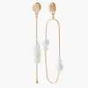 Balaboosté Pendantes Femme Bo Poussette Asymétrique Avec Perles - 3502456533585 Métal Doré | Femme Boucles D'Oreilles
